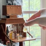 Miniature Wine Champagne Glass Bottle Set | Mini Food Cooking Shop | Real Mini World