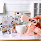 Miniature Baking REAl 2in1 Mixer ( Flat Beater + Dough Hook ) in Pink | Mini Cooking & Baking Shop
