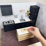miniature cooking kitchen set with real working metal stove and real miniature sink cook tiny food 