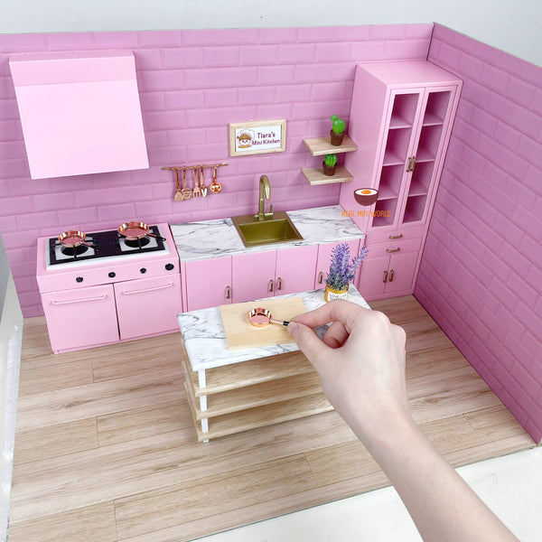 Mini Model Kitchen Miniature REAL COOKING kitchen set (real stove, sink, cookwares) – Real ...