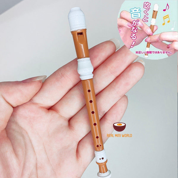 REAL WORKING miniature flute brown : play real music 