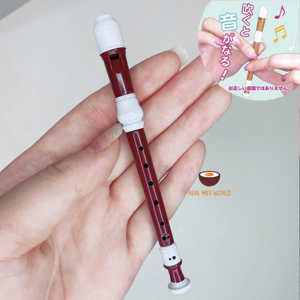 REAL WORKING miniature flute brown : play real music