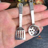 dollhouse doll house miniature real skimmer strainer spatula ladle spoon kitchen mini tiny cooking