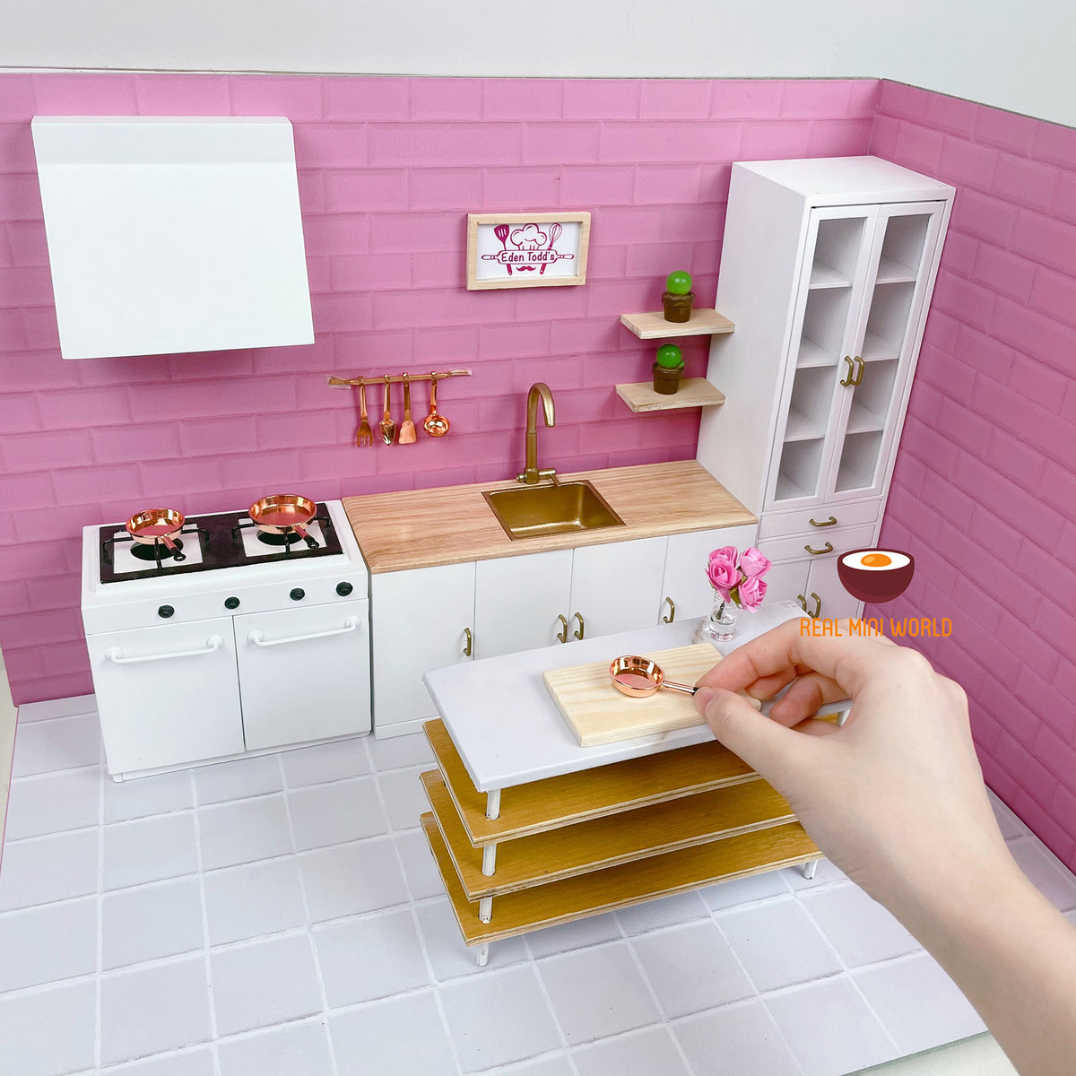 Mini Kitchen Cooking Miniature REAL COOKING kitchen set (real stove, sink, cookwares) – Real ...
