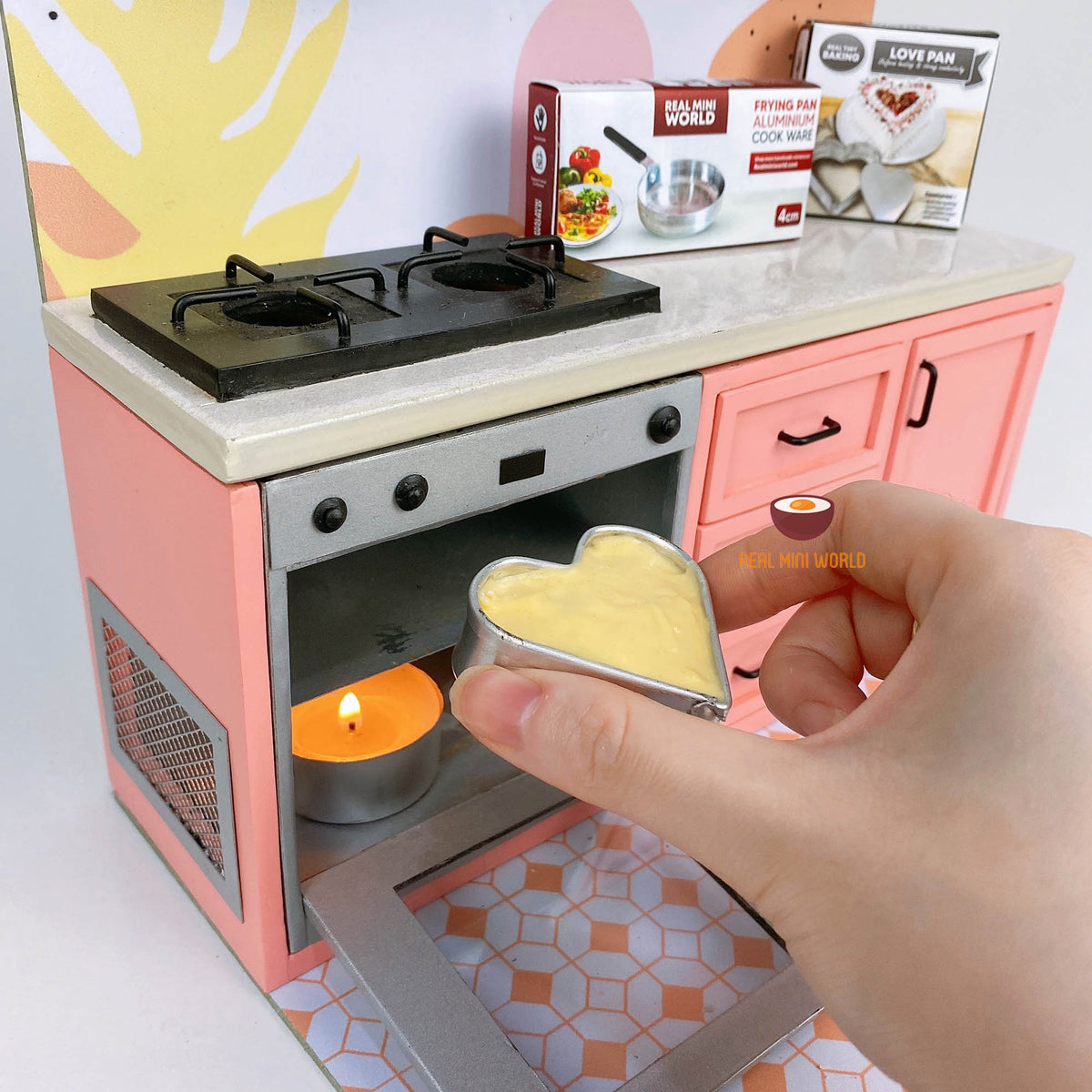 Smal Real Cooking Set Mini 2in1 REAL Baking & Cooking Kitchen Set | Miniature Cooking Shop ...