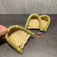 Miniature Vintage Bamboo Fruit Basket : tiny cooking kitchen