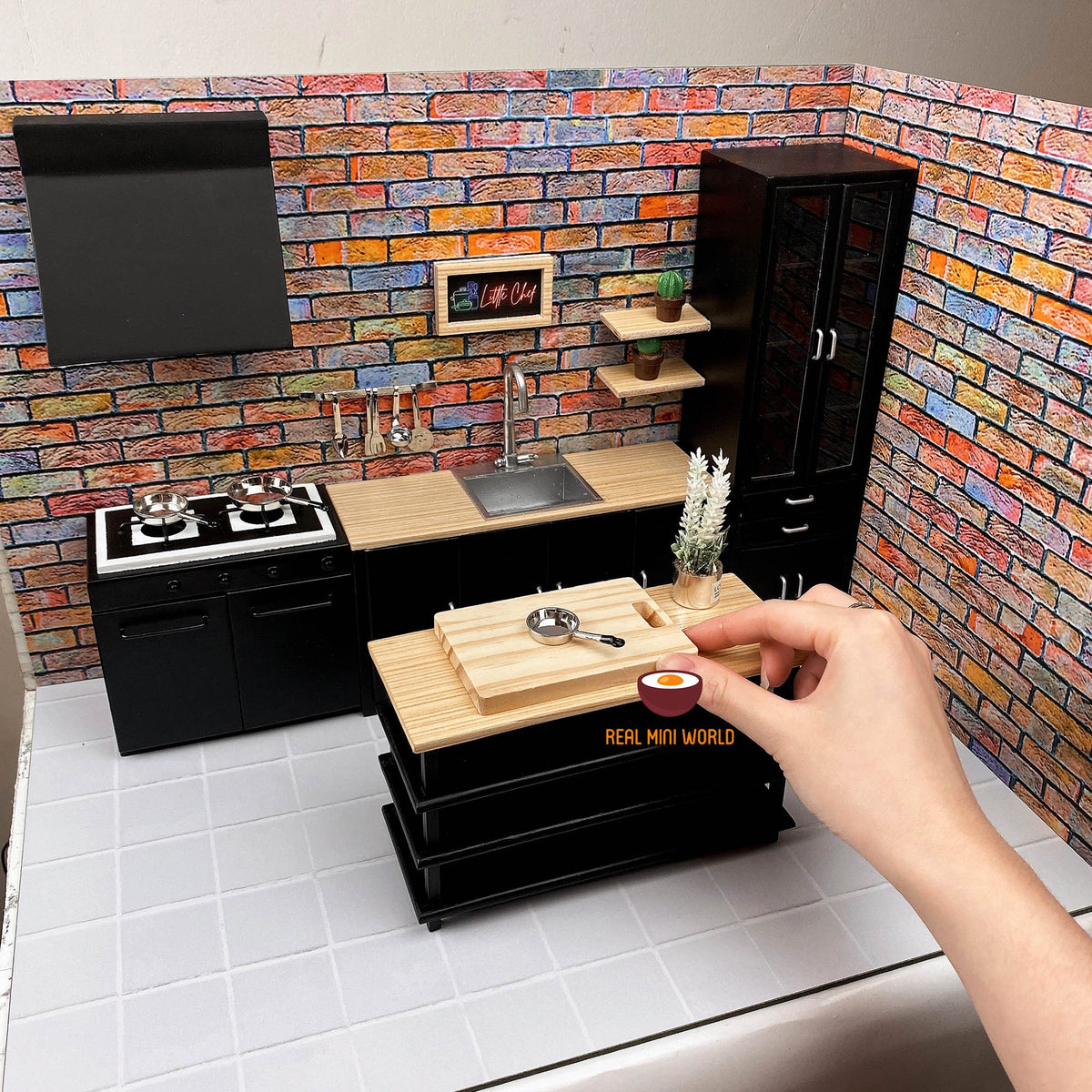 Mini Model Kitchen Miniature REAL COOKING kitchen set (real stove, sink, cookwares) – Real ...