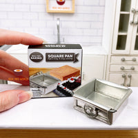 Tiny Baking: Miniature Aluminum Square Pan | Miniature Bakeware Shop
