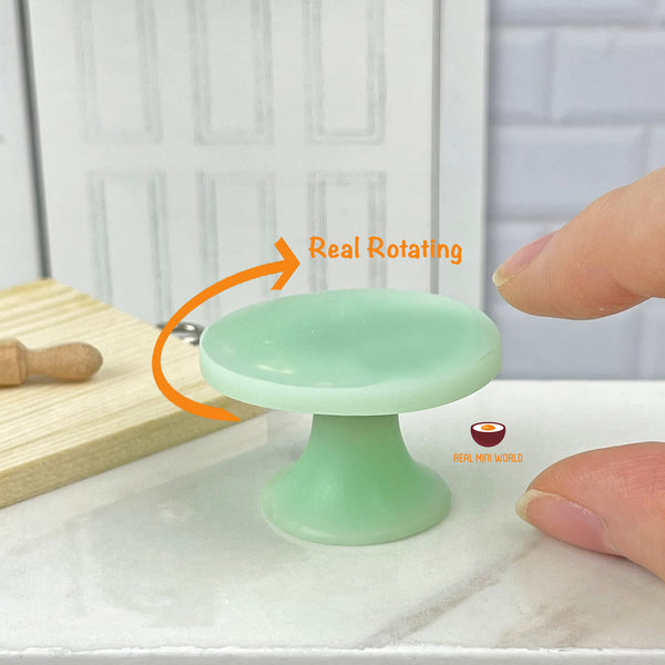 Mini Baking Real Rotating Cake Decorating Turntables Green – Real Mini World