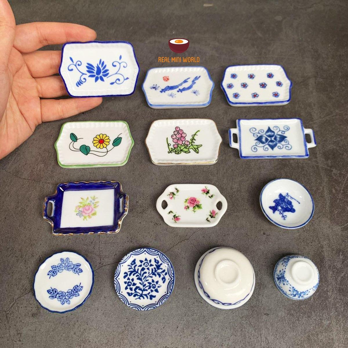 Mini Rice Plates Miniature Real Cooking Ceramic Plate and Bowl : tiny food cooking ...