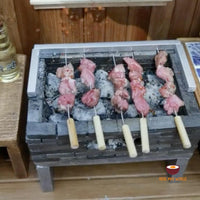 real miniature cooking mini cooking charcoal stove cook real mini food and skewers