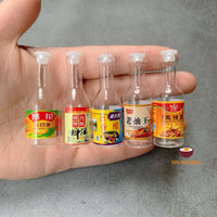 REAL COOKING 5pcs miniature asian cooking sauce bottle