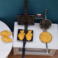 Miniature REAL Cooking Taiyaki Waffle Pan 1:12 