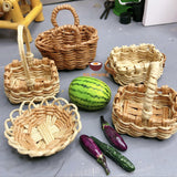 MINI COOKING fruit and veggies handwoven basket - Real Mini World