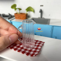 Miniature super fine glass milk or water pitcher jug for tiny real cooking | mini cooking shop