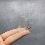 Miniature super fine glass milk or water pitcher jug for tiny real cooking | mini cooking shop