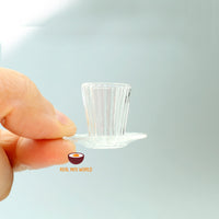 Miniature super fine glass cup and plate for tiny real cooking | mini cooking shop