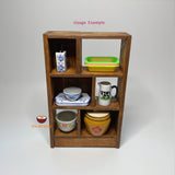 Miniature kitchen wooden cabinet : mini food cooking