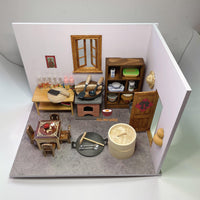 Miniature kitchen set (include real stove, furniture, and all cookwares to cook real tiny food)Miniature kitchen set (include real stove, furniture, and all cookwares to cook real tiny food)