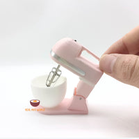 REAL Working Miniature 2in1 Hand & Stand Mixer Pastel Pink | tiny baking shop