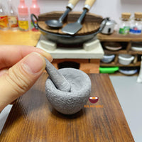 Miniature Mortar and Pestle Set : cook real mini food