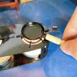 1:12 Miniature candle tiny cooking stove : cook real mini food