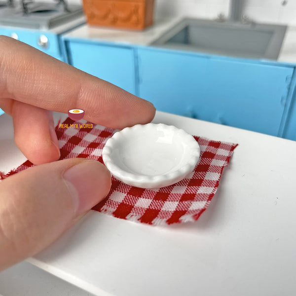 Miniature Ceramic Pie Plate | Mini Cooking Shop