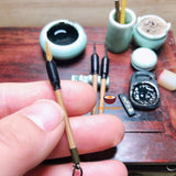 1:12 REAL WORKING miniature dollhouse paint brush tools (can make real tiny art drawings)