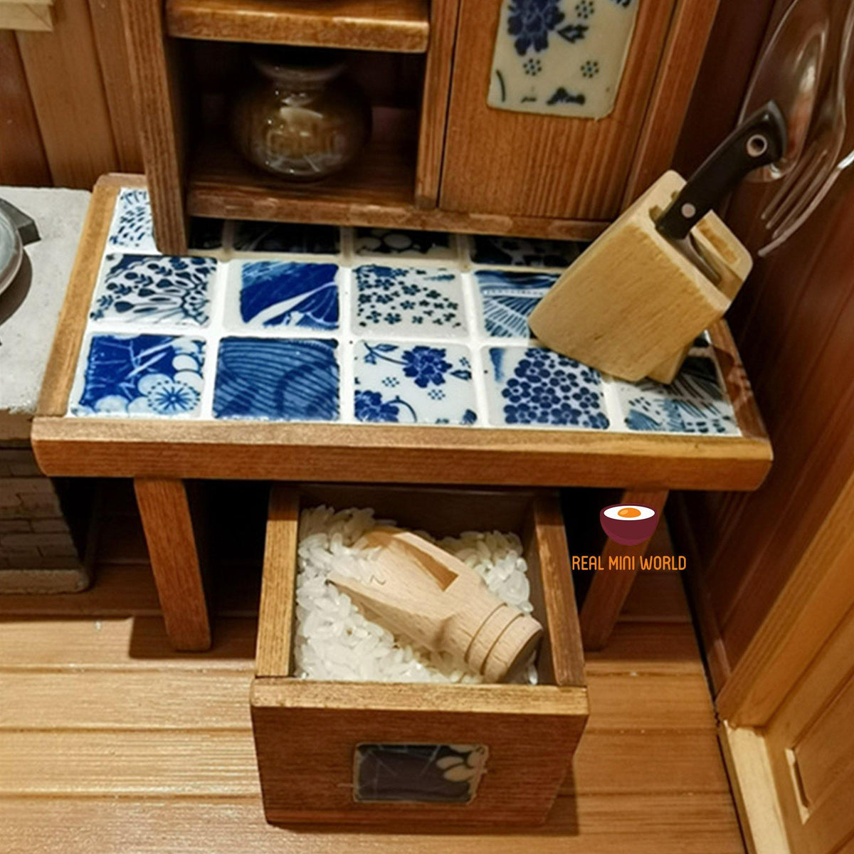 Miniature real cooking rice container and scooper set : cook real mini ...