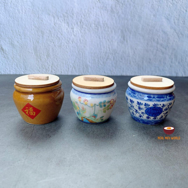 Miniature Real Kitchen Ceramic Vintage Rice Barrel : mini real cooking | Real Mini World | Mini Kithcen set