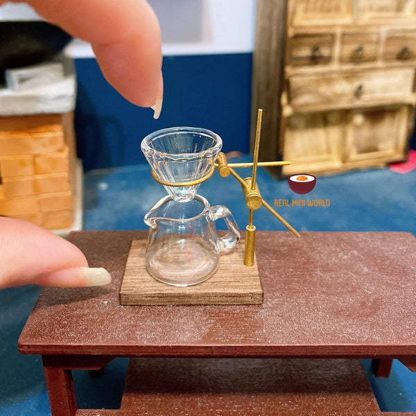 Real working miniature coffee drip maker: mini cooking coffee brewing |  Real Mini World