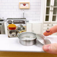 Tiny Baking: Miniature Aluminum Round Cake Pan (Loose base) | Mini Cooking Shop