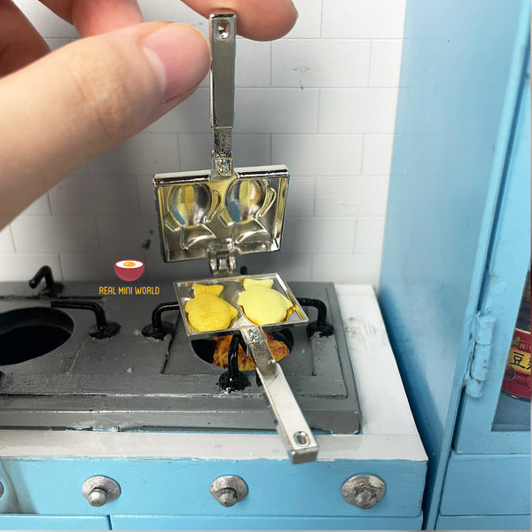 Real Miniature Taiyaki Waffle Pan Can Cook Real Mini Food 