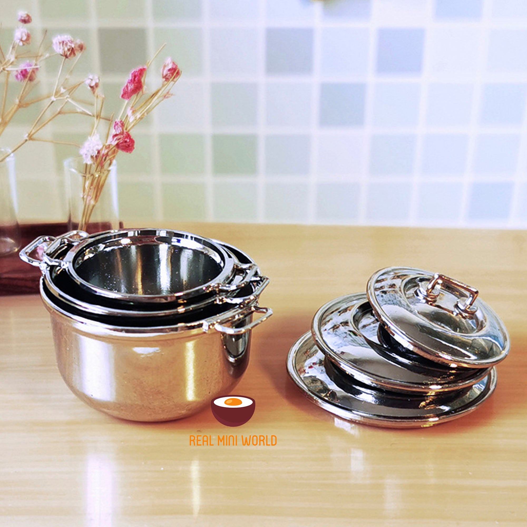 Mini Pot Cook Off REAL COOKING 1:12 miniature alloy soup pot : cook tiny food – Real Mini ...