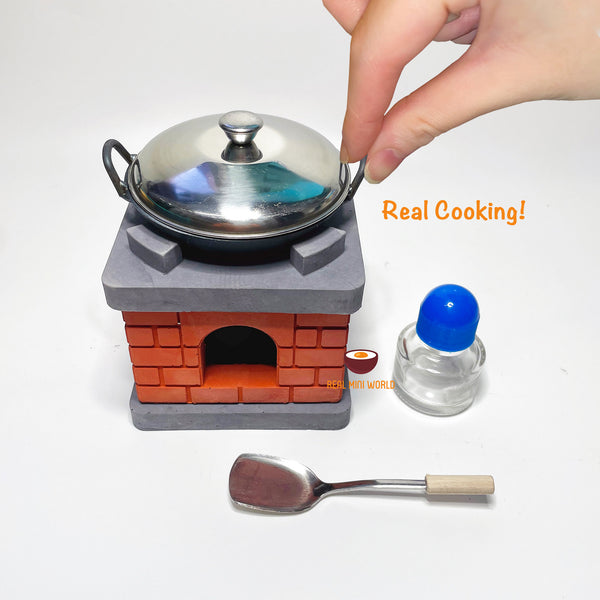 Miniature Kitchen Stove Green Real Tiny Elaborate Cooking Mini Food  Cookware New