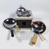 Miniature real cooking stove cookware set : cook real mini food