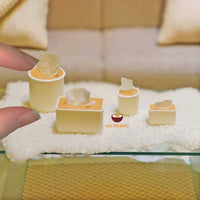Miniature Minimalist Tissue Box Container Dollhouse 1:12 or 1:6 bjd set
