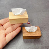 Real miniature tissue wooden box dollhouse 1:12 - Real Mini World