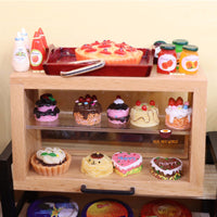 Miniature Real Wooden Cake Cabinet | Mini Cooking Shop