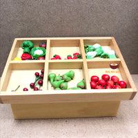 Miniature wooden fruit stand stall