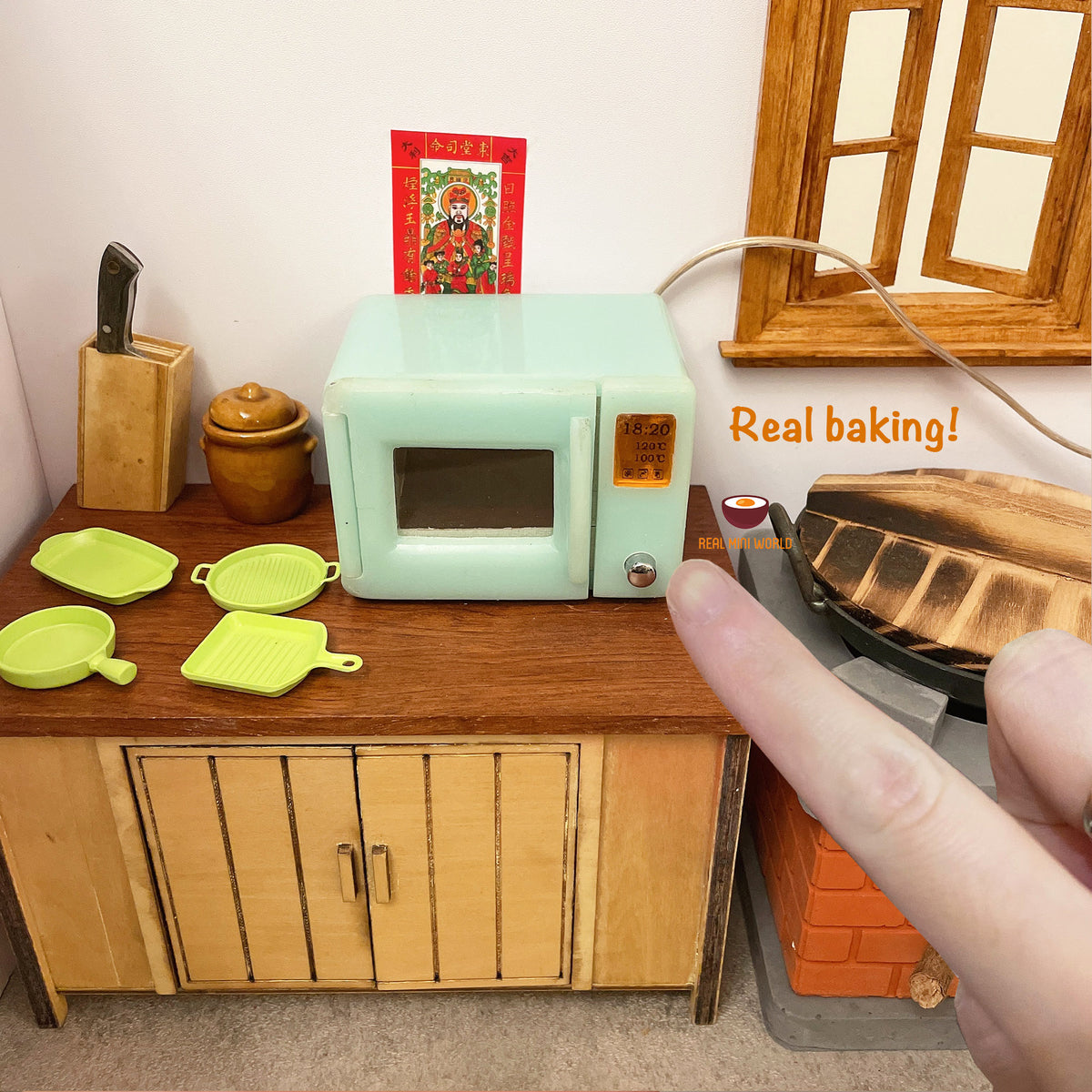 Mini REAL Baking Oven Green: Bake Tiny Cake | Miniature Kitchen – Real ...