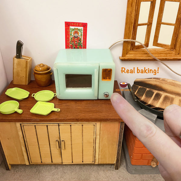 Mini Baking Oven Green: Bake Tiny Cake | Mini Kitchen | Miniature Cooking