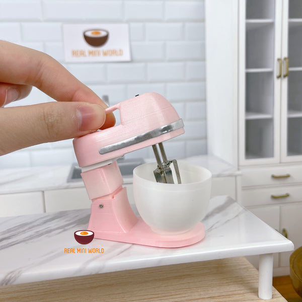 Miniature Baking REAl 2in1 Mixer ( Flat Beater + Dough Hook ) in Pink –  Real Mini World