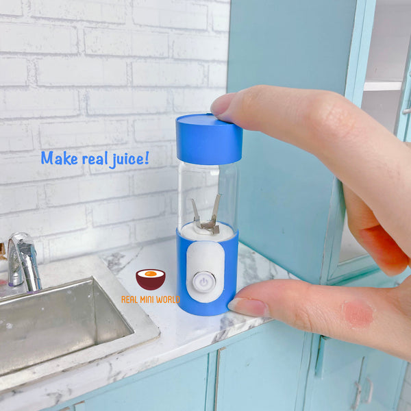 Mini Blendjet Miniature Real Working Blender Blue: Mini Cooking Kitchen Appliance | Mini Kitchen Set | Real Mini World