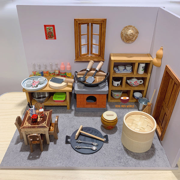How to make real food cooking miniature kitchen set with clay, cookware  set