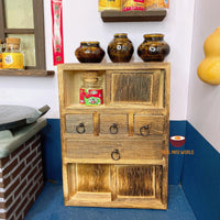 miniature dollhouse doll house kitchen cabinet wooden vintage